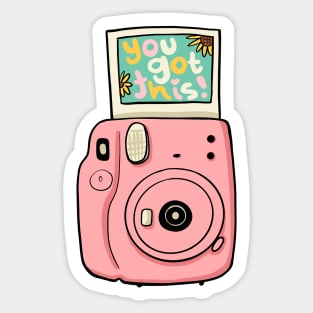 Pink Polaroid Sticker